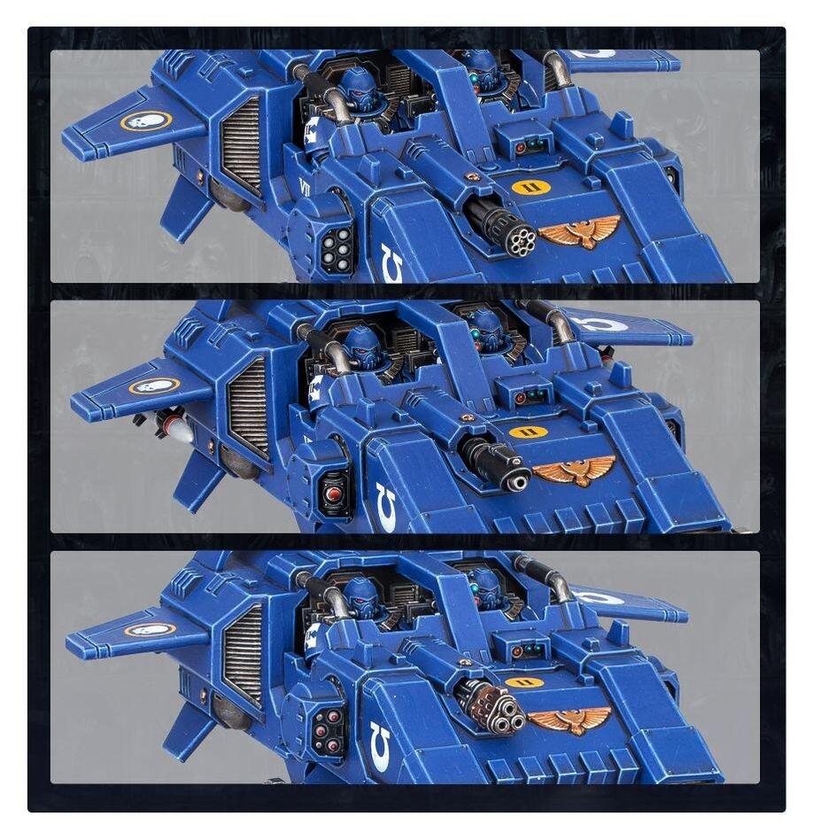 Rear view showing jet thrusters and cockpit