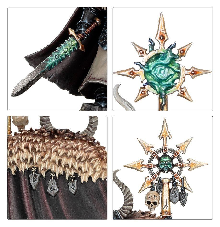 Rear view highlighting cloak detail and base