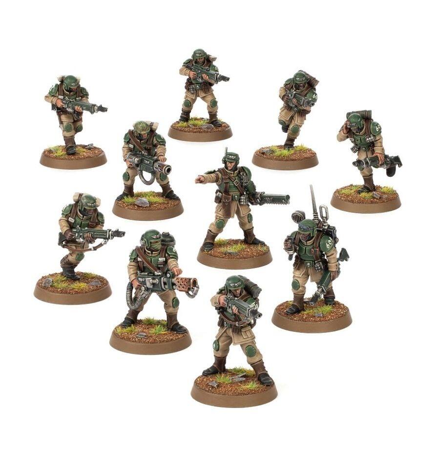 Pre-Loved Cadian Shock Troops Astra Militarum new on sprue Warhammer 40k front view