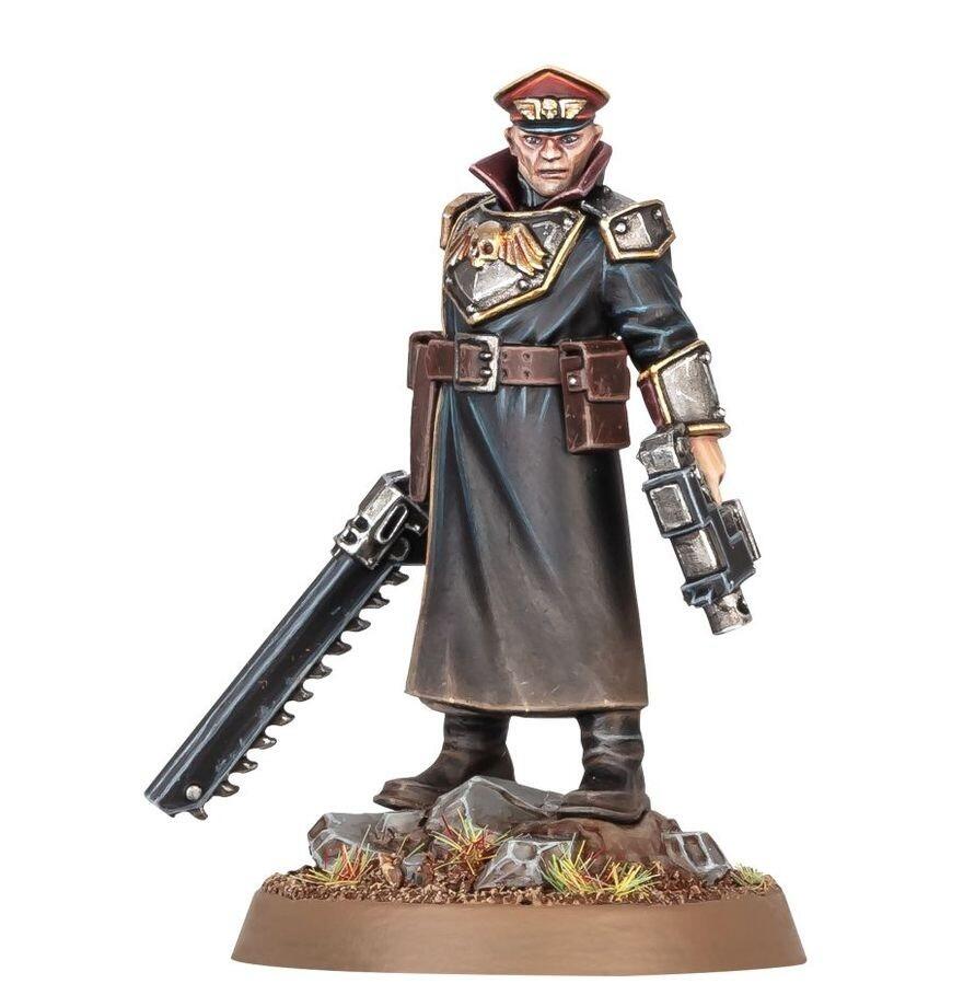 Pre-Loved Commissar Astra Militarum new on sprue Warhammer 40k front view