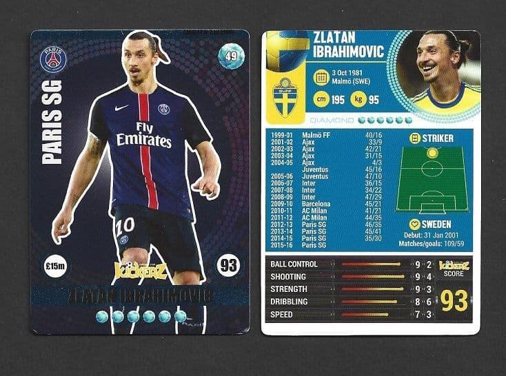 Paris St Germain Zlatan Ibrahimovic 49 K15-16 Paris St Germain Zlatan Ibrahimovic 49 K15-16