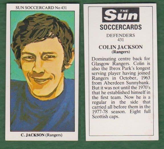 Glasgow Rangers Colin Jackson Scotland