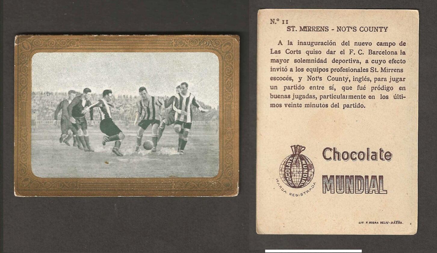 VERY RARE St Mirren v Notts County 1920`s issue.