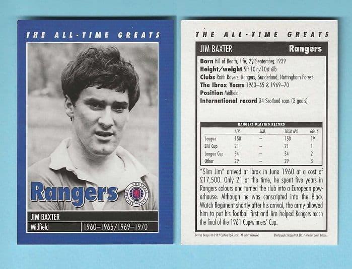 Glasgow Rangers Jim Baxter CBGR