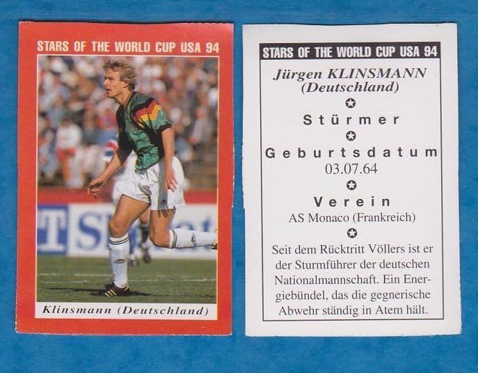 Germany Jurgen Klinsmann Monaco 1994