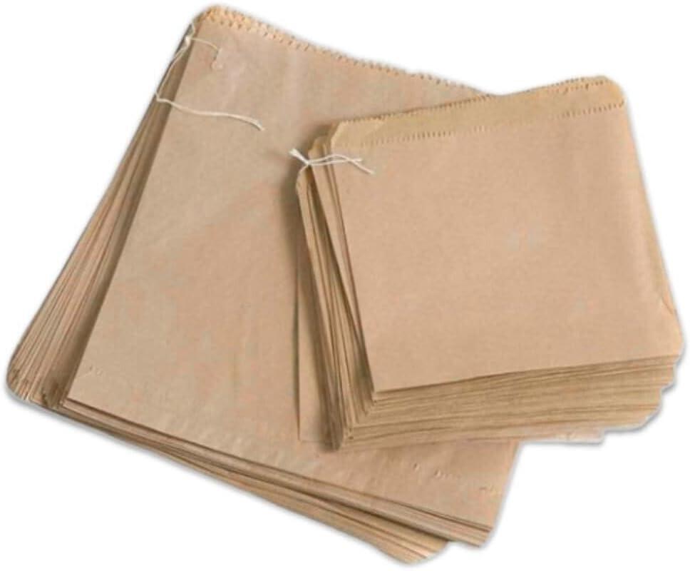 8.5 x 8.5" Brown Kraft Strung Paper Bags 1000 Pack eco paper bags bulk