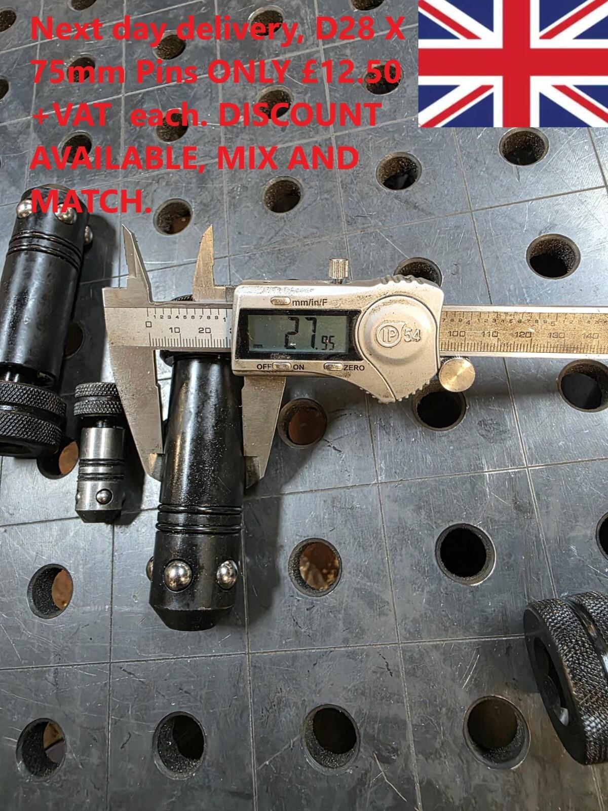 Weld Wire Rope Pin D28 lockable welding pins 50mm & 75mm long VAT INC, invoice issued ...