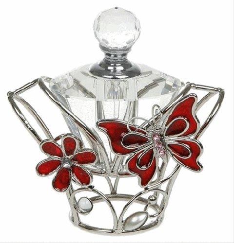 Perfume Scent Bottle Magenta Butterfly