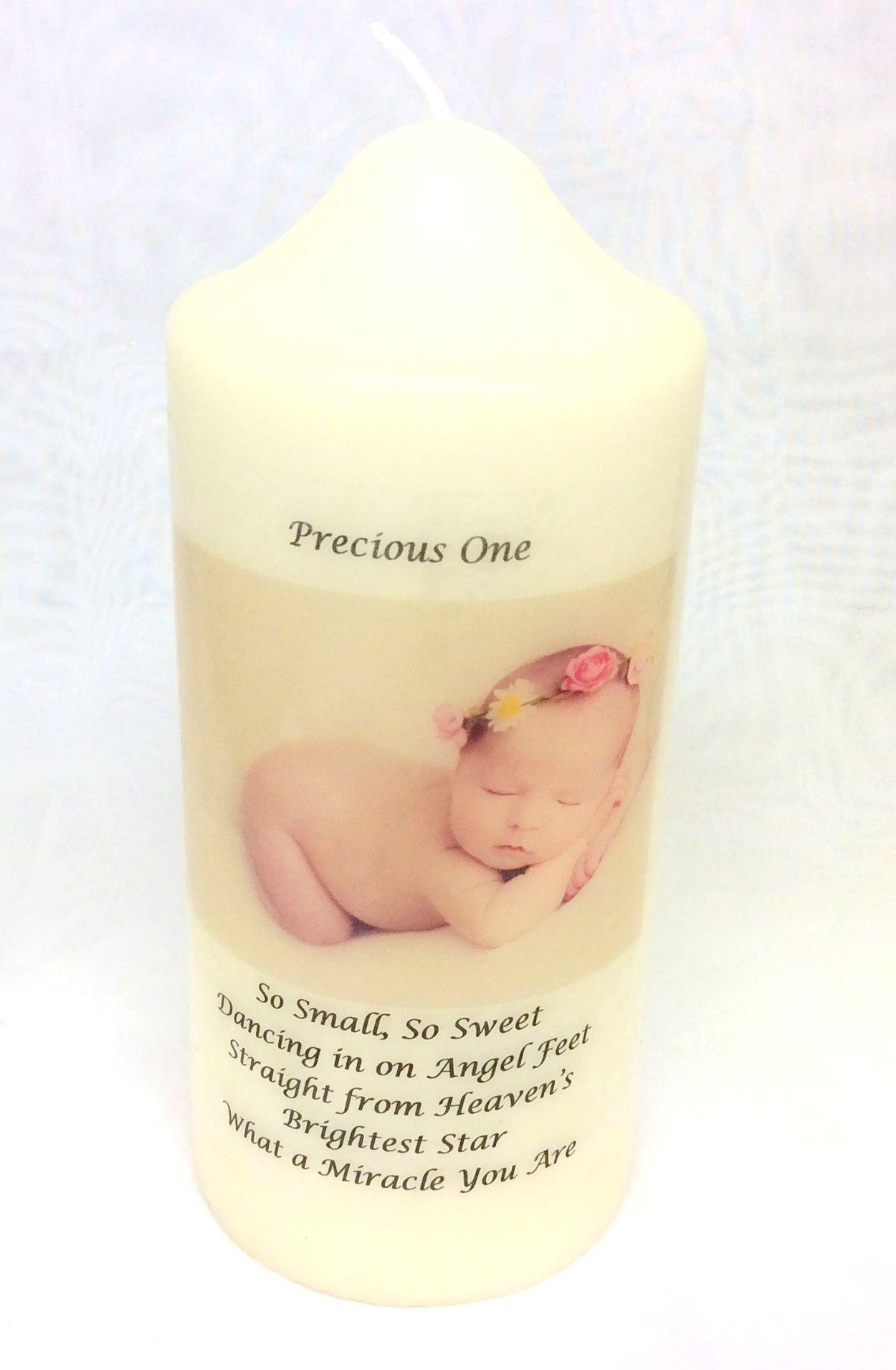 Personalised Baby Girl  Precious One Candle