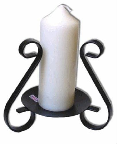 Candle Holder Black Metal Abbey Pillar Candle Stand
