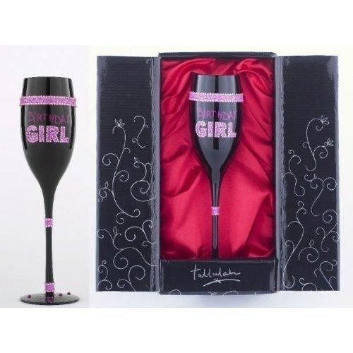 Birthday Girl Black Champagne Flute