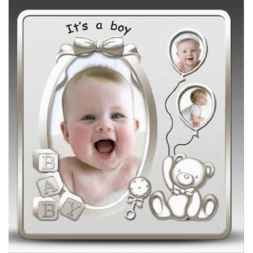 It's a Boy Satin Silver Baby Photo Frame
