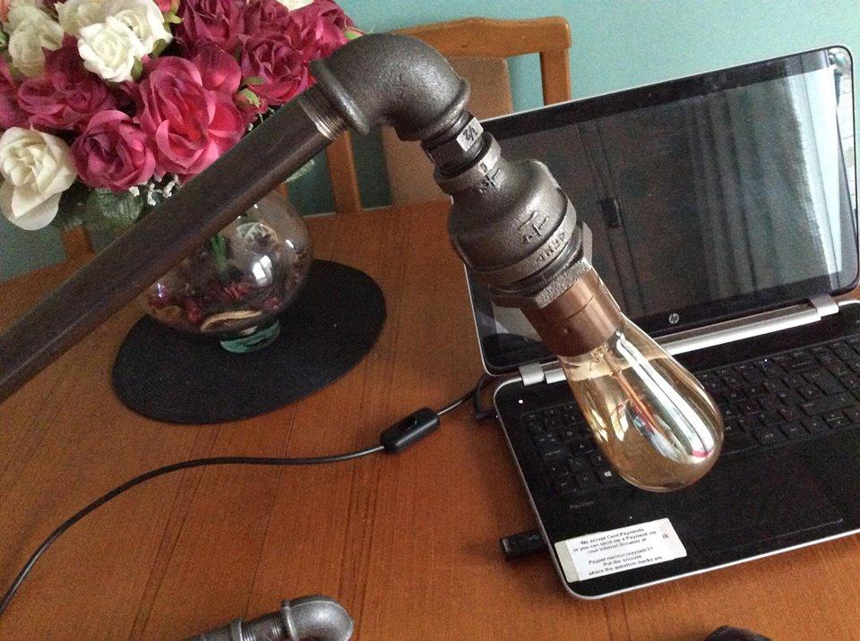Industrial Steel Pipe Table Lamp - Avenger
