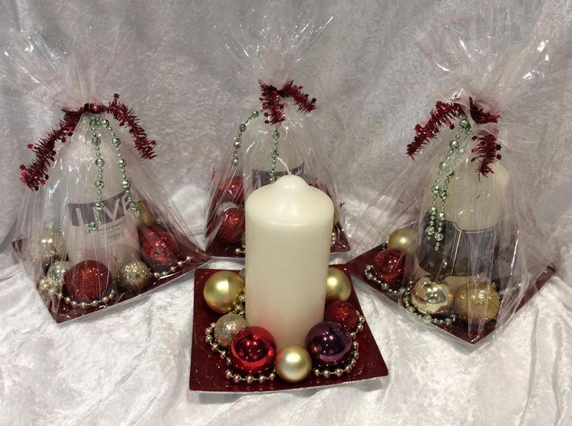 christmas candle display