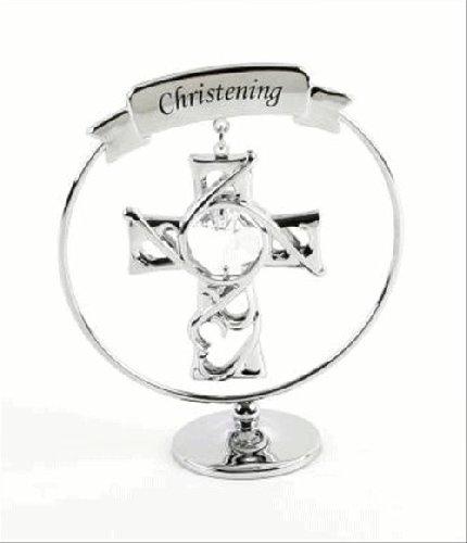 Christening Cross Crystocraft Silver Ring
