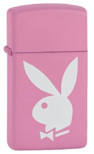 Zippo Lighter PLAYBOY Design Slim Pink Matte Finish