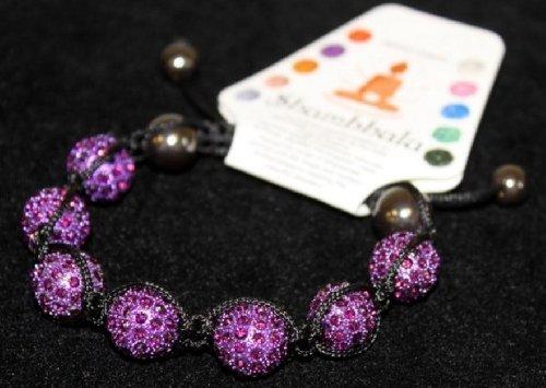 Shambhala Bracelet Amethyst 14mm Beads