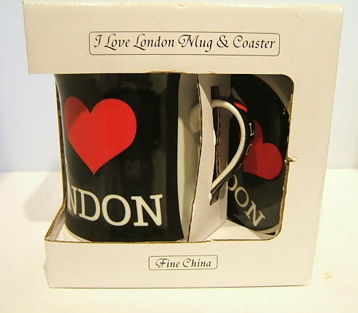 I Love London Mug and Coaster Set