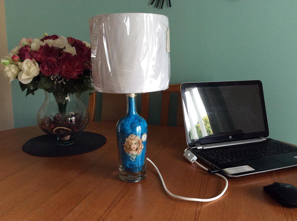 Decorative Daffy's Gin Bottle Table or Desk Top Lamp