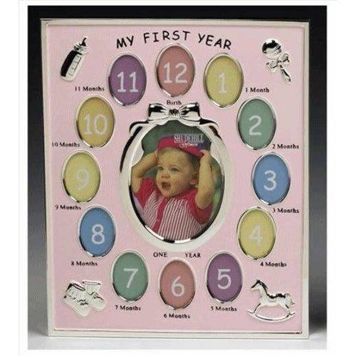 My First Year Pink Baby Girl Photo Frame