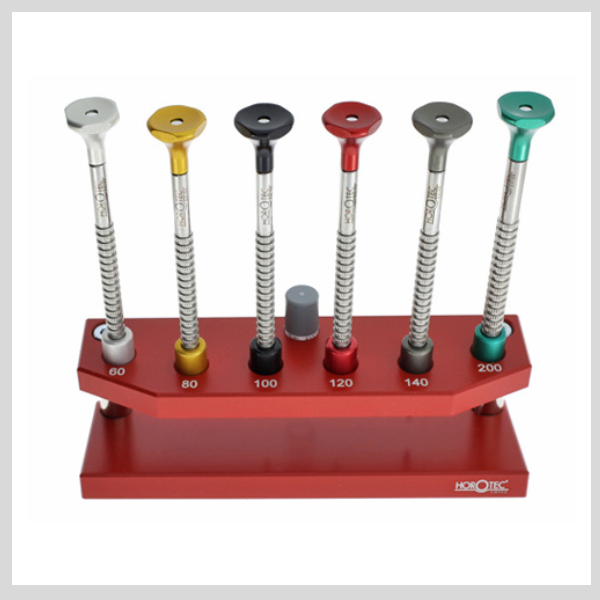 6 piece sset of horotec screwdrivers in a stand