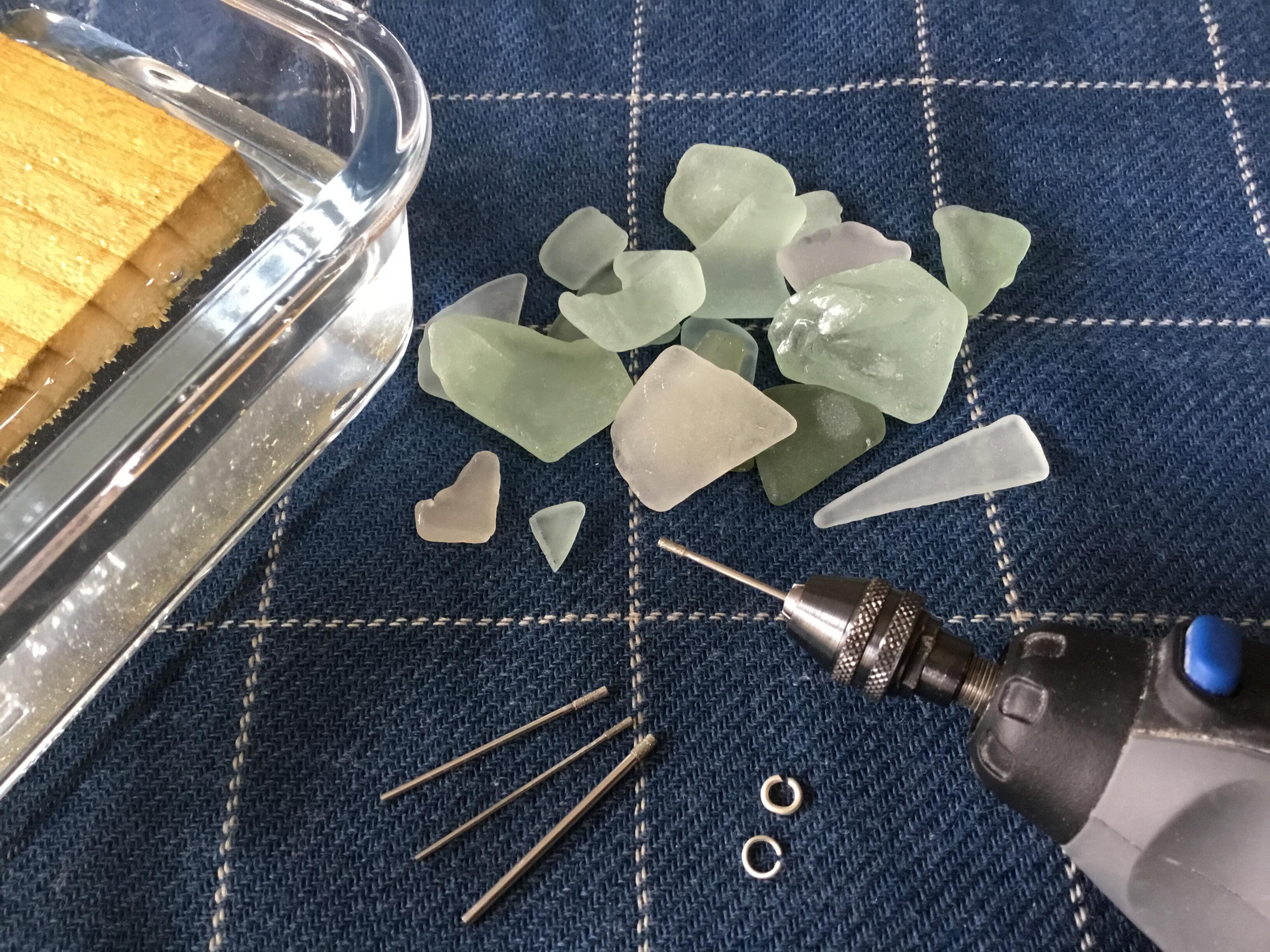 How To Drill Sea Glass withe the Drill Bits Set for Your Dremel
