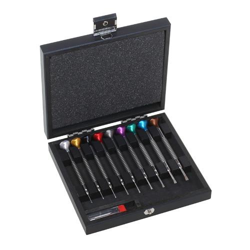 Horotec 9 Watchmakers Screwdrivers Set with 9 Spare Blades close