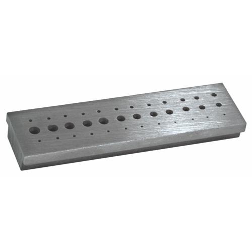 Steel block for staking and riveting