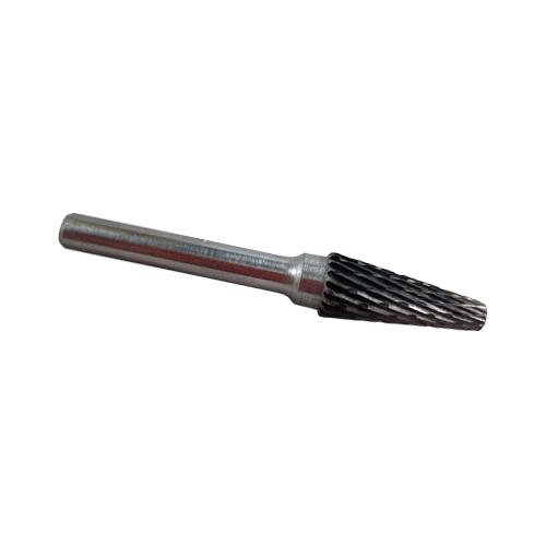10mm x 25mm Round nose cone carbide burr with 6mm shank
