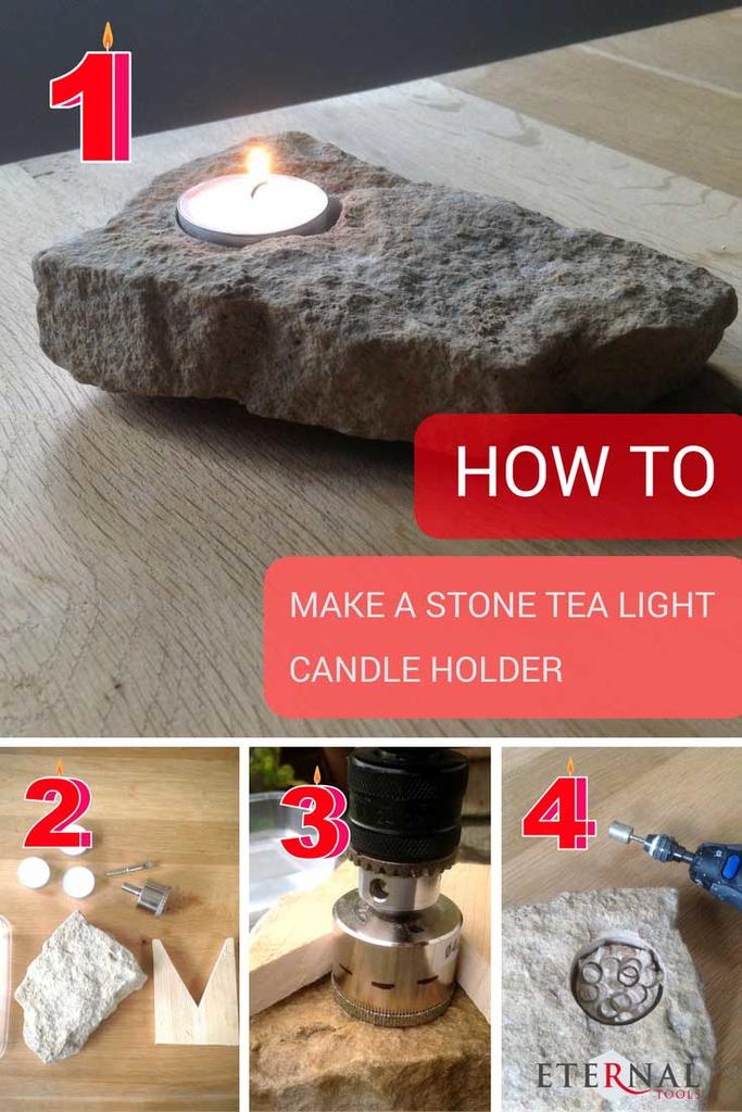 How to Make A Beautiful Stone Tea light Candle Holder in 4 Easy Steps