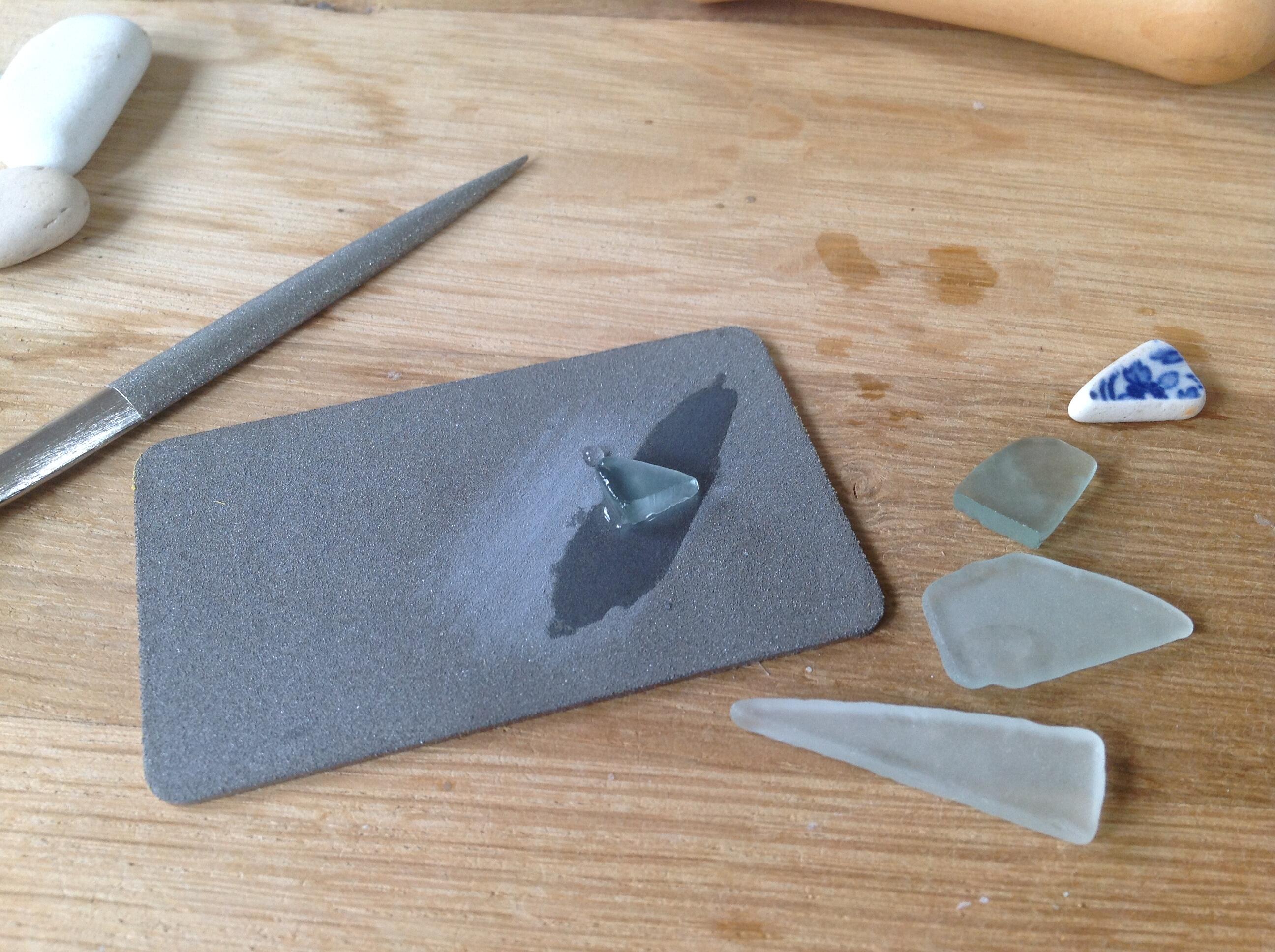 Ezelap diamond stone smoothing cabochons and sea glass pieces