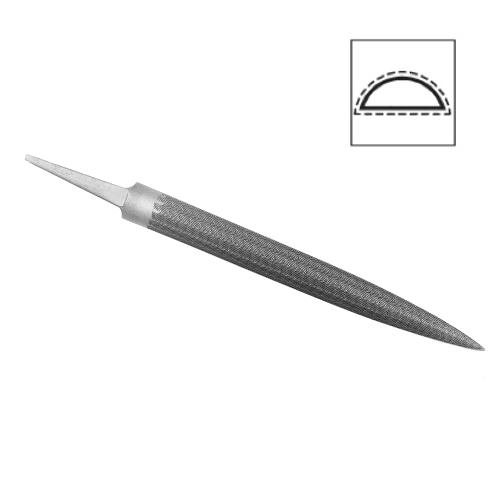 Half Round chrome steel file by Vallorbe 150mm, cut 2