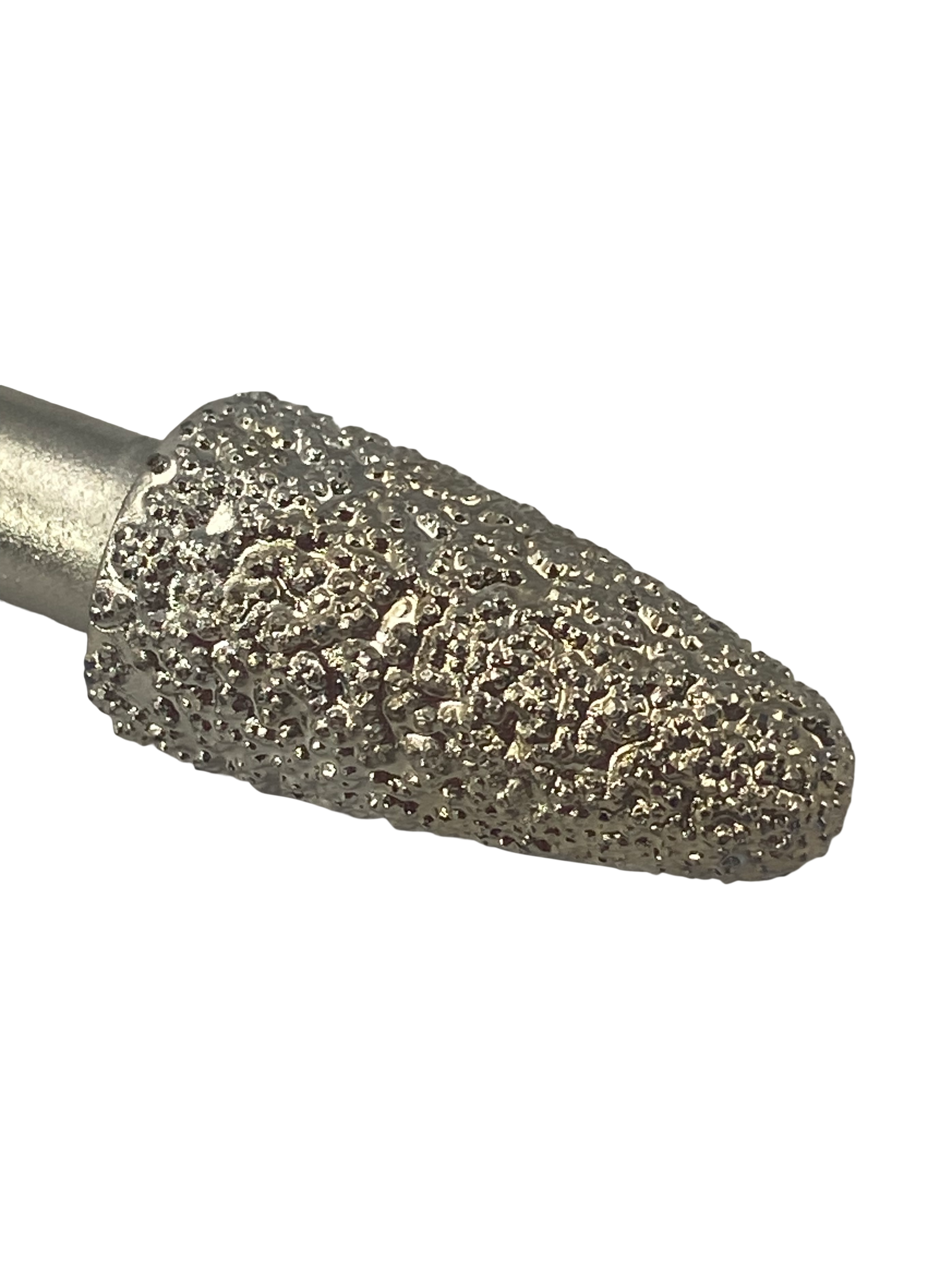 Close up of vacuum brazed diamond burr