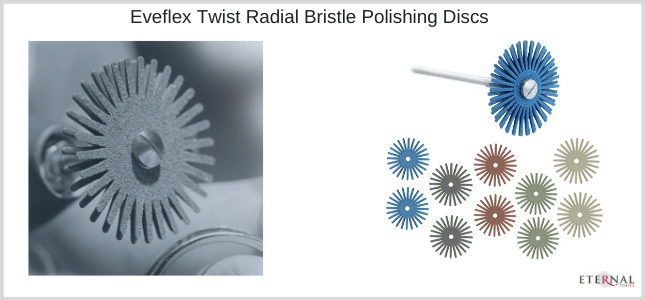 EVE twist radial bristle polishing discs for your polishing metals with your Dremel Rotary Tool