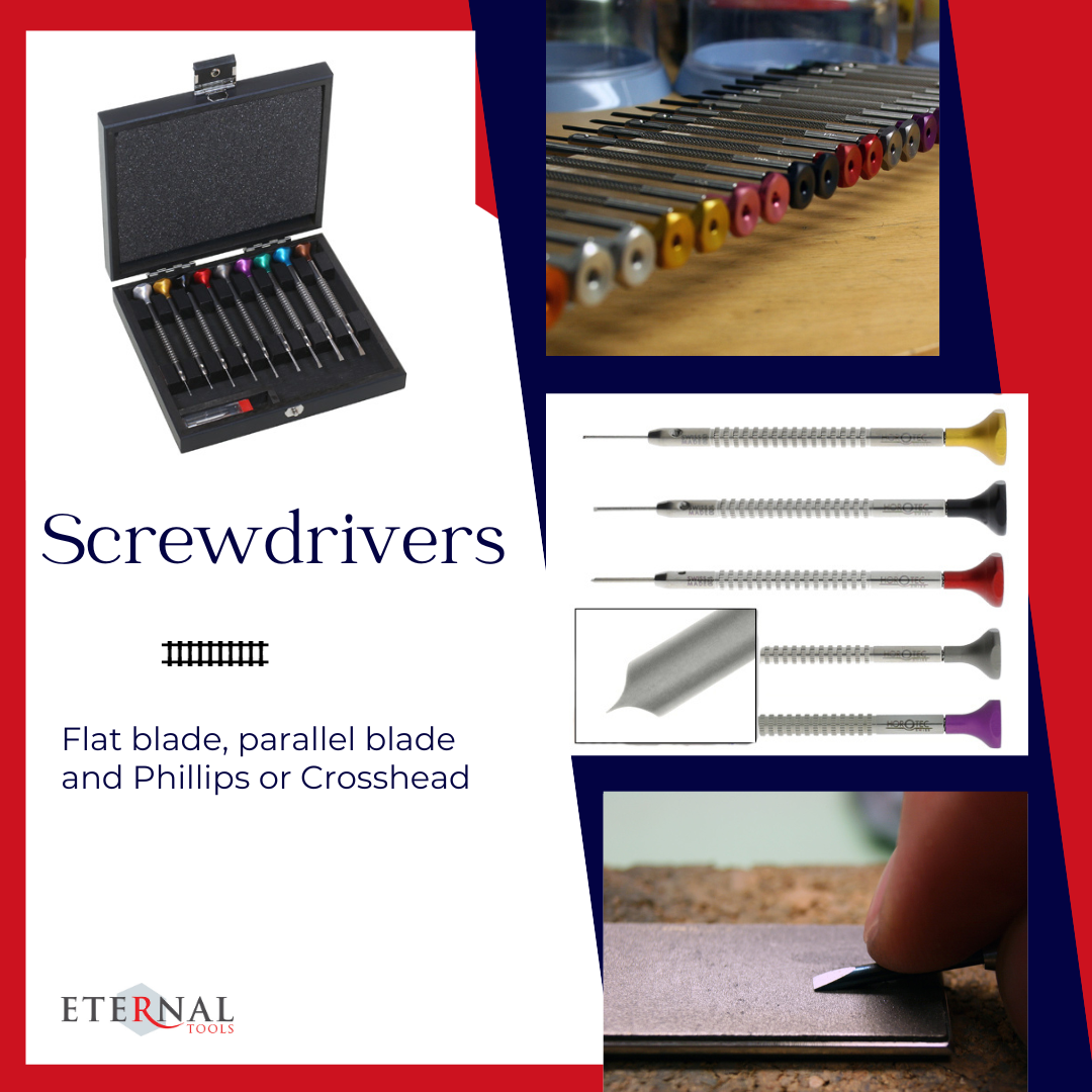 Small screwdrivers for model railway work. 