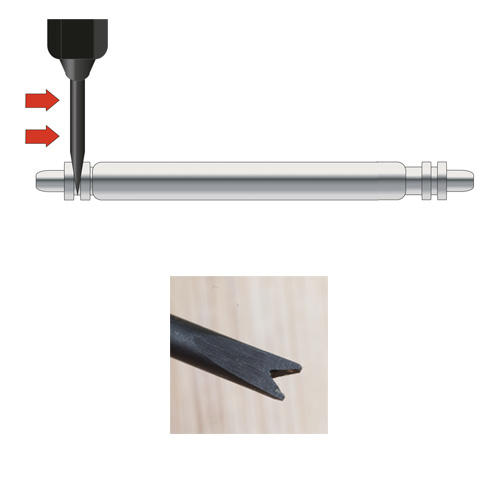 Watch Band Spring Bar Remover and Fitting Tool, fine forked end