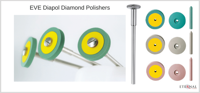 EVE Diapol Polsihers for polishing platinum, titanium, ceramics, glass and precious stone