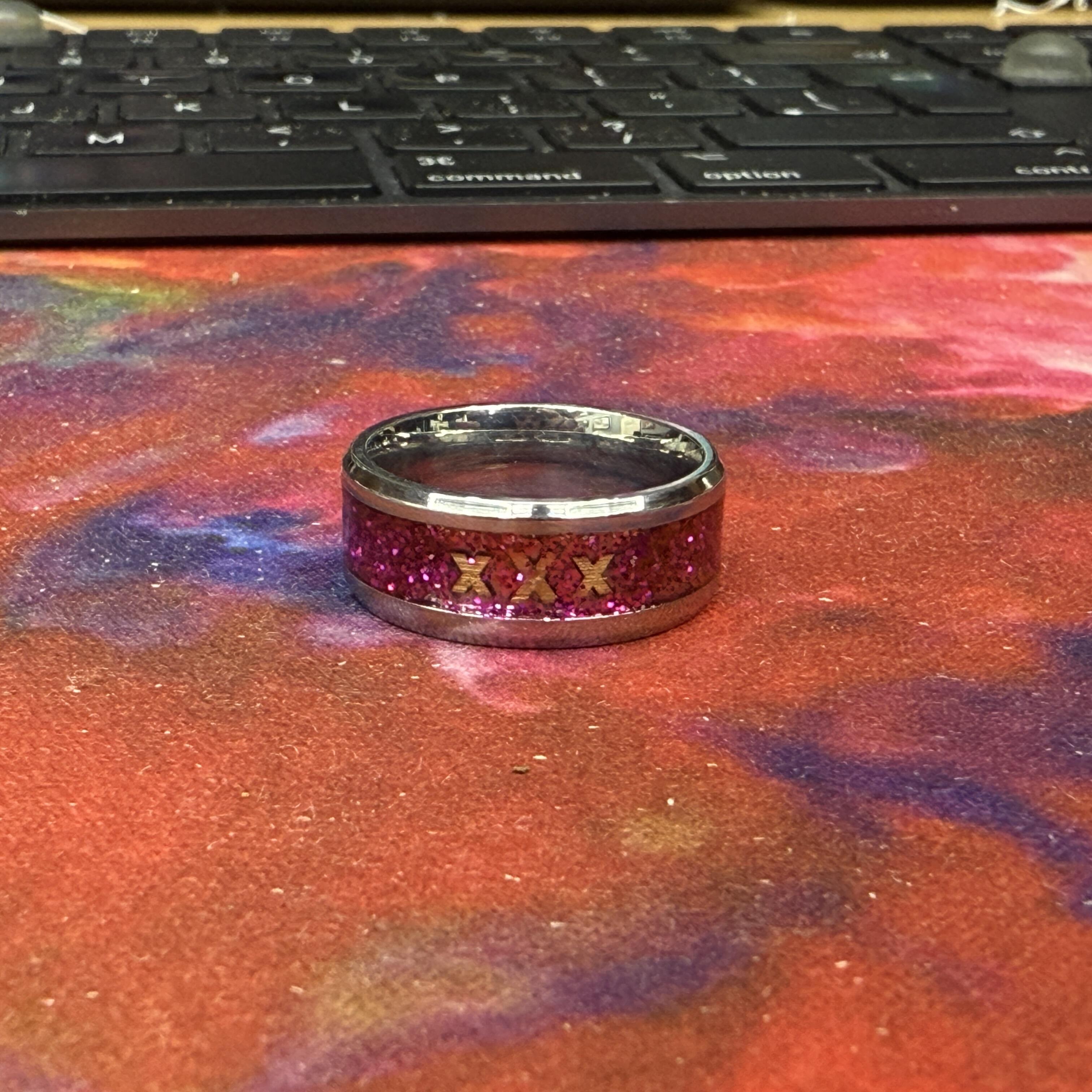 Custom Stainless Steel Inlay Ring - view 9 by KAPZ