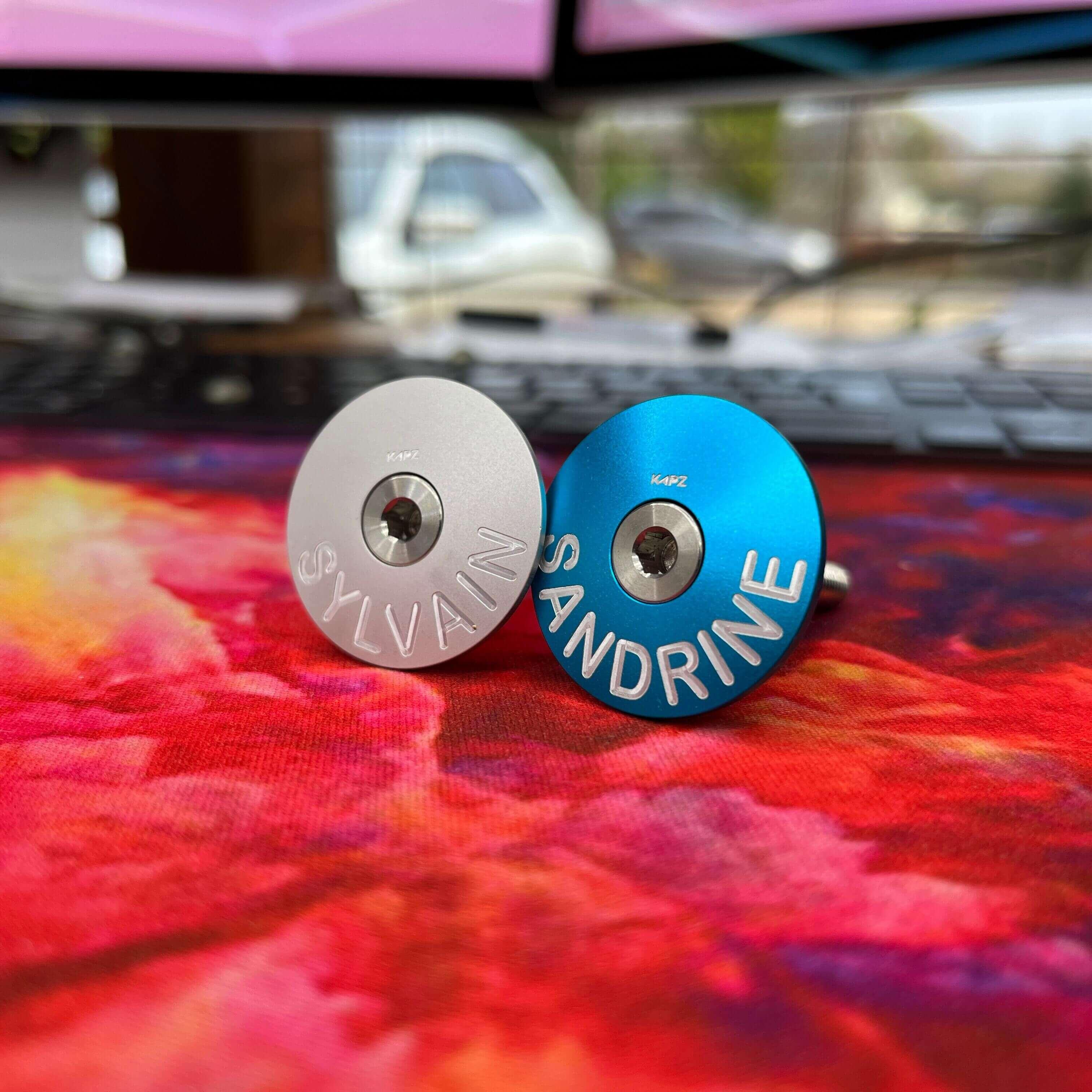 Engraved - Text-Only Headset Cap - view 6 by KAPZ