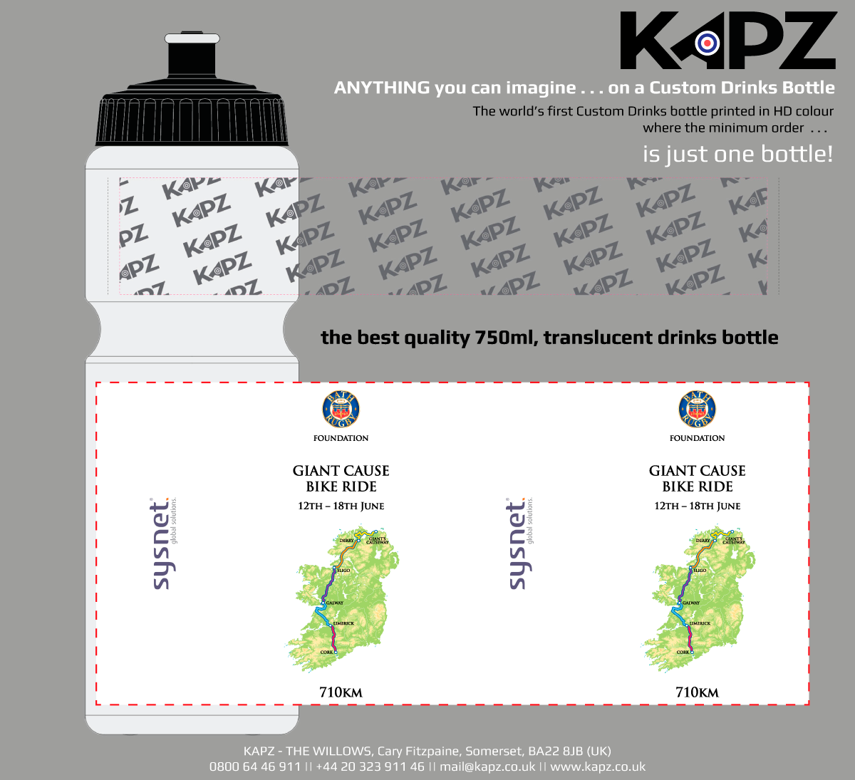 Custom 750ml Traditional Drinks Bottle - view 14 by KAPZ
