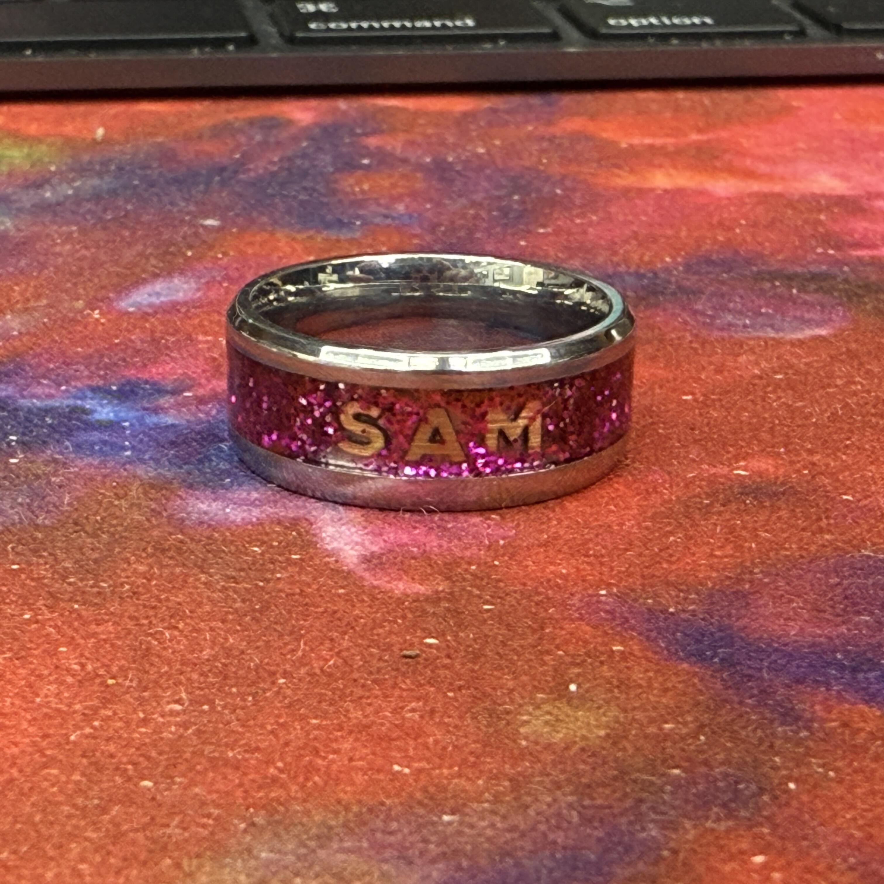Custom Stainless Steel Inlay Ring - view 12 by KAPZ