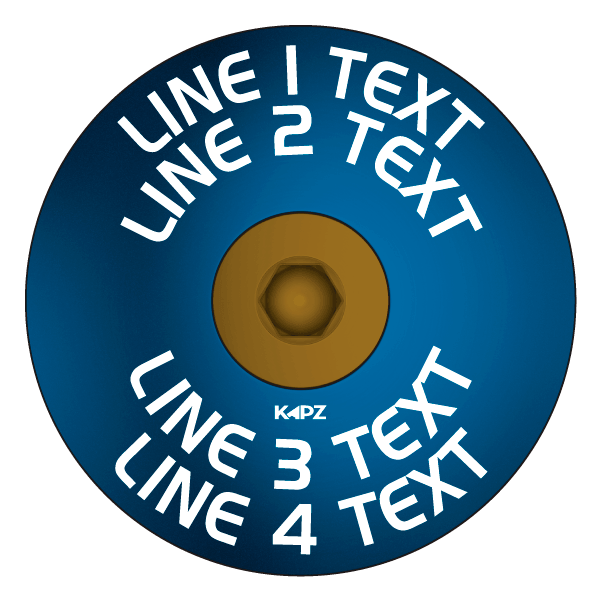 Laser Etched - Text-Only Headset Cap - view 2 by KAPZ