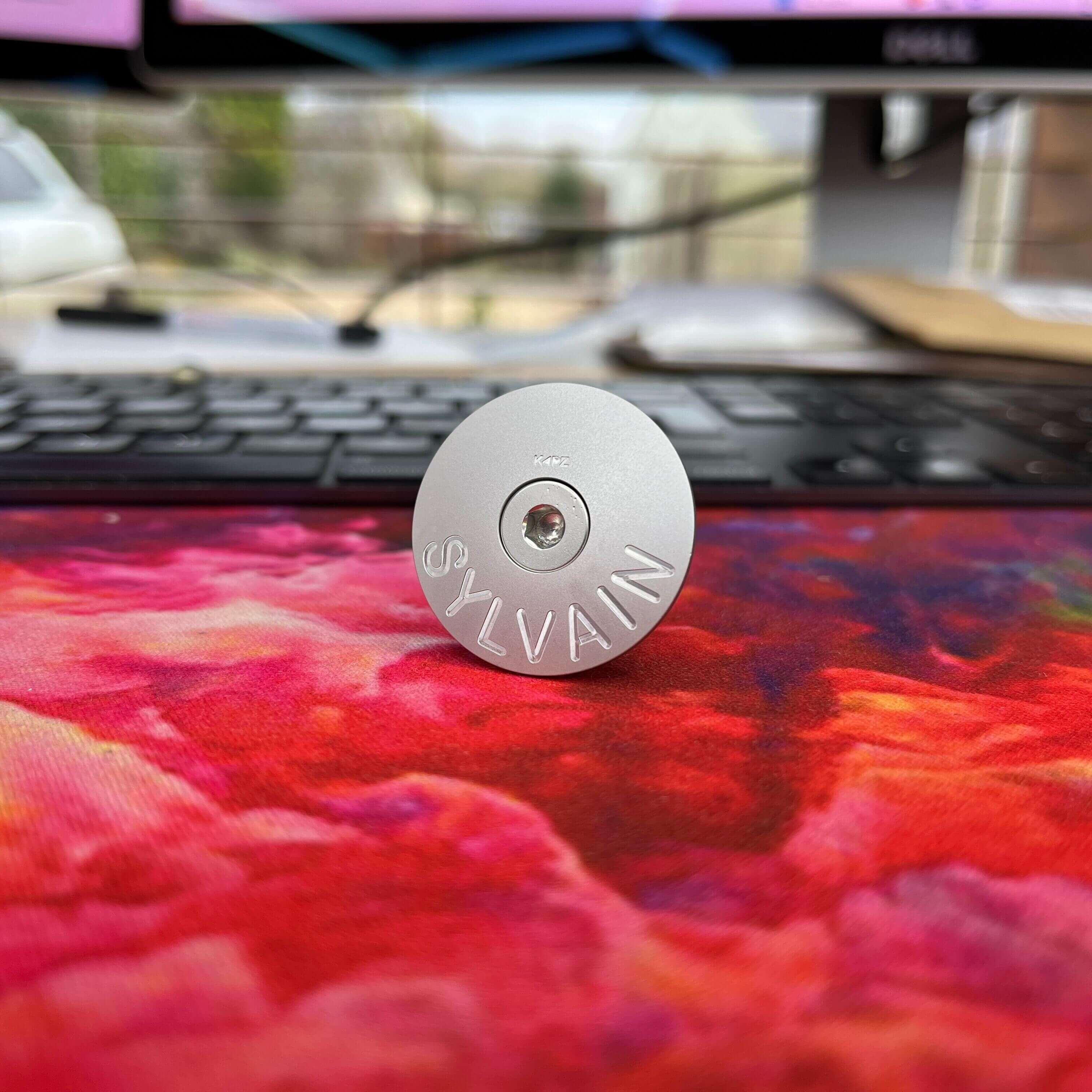 Engraved - Text-Only Headset Cap - view 4 by KAPZ