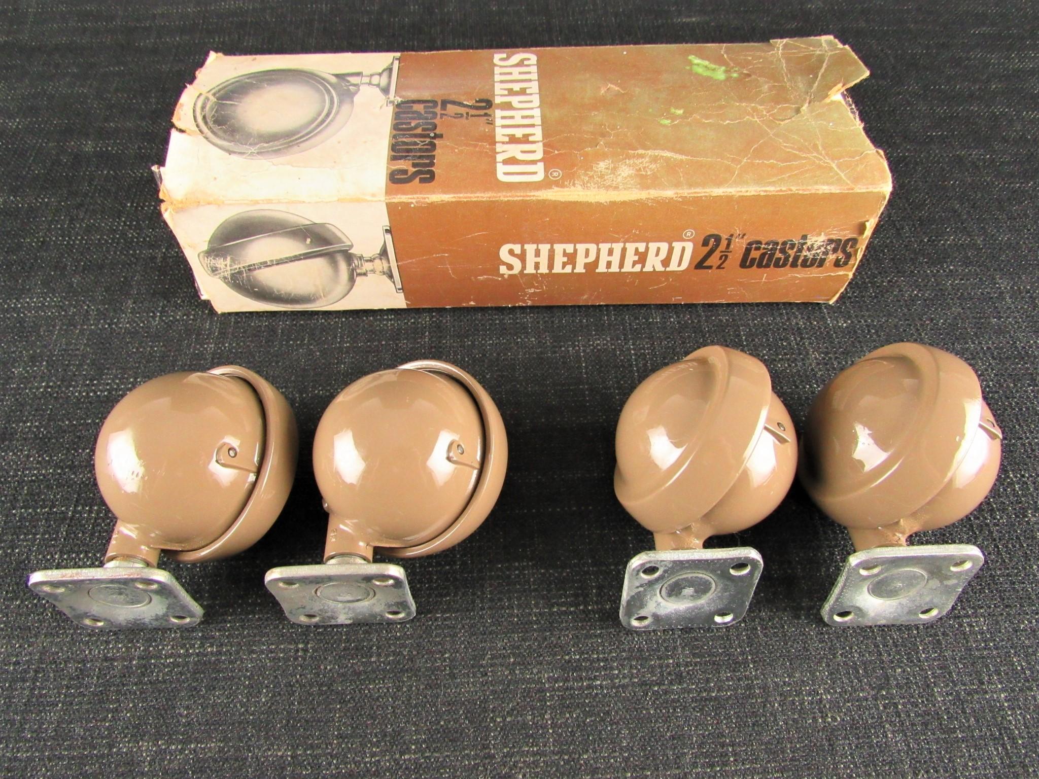 Set of 4 Vintage SHEPHERD 51 Castors - 2 1/2 inch