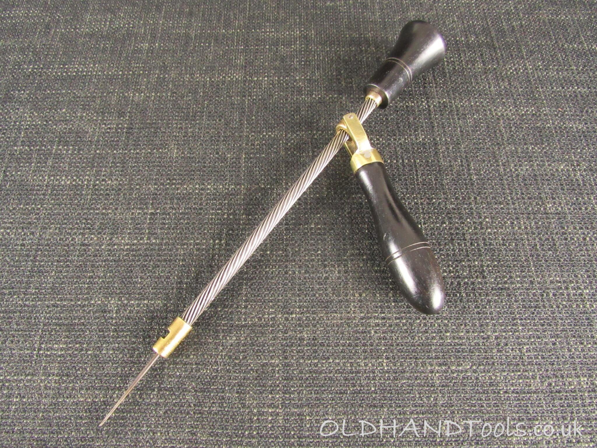 Ebony & Brass Side Handle Archimedean Drill by ARCHER *SOLD*