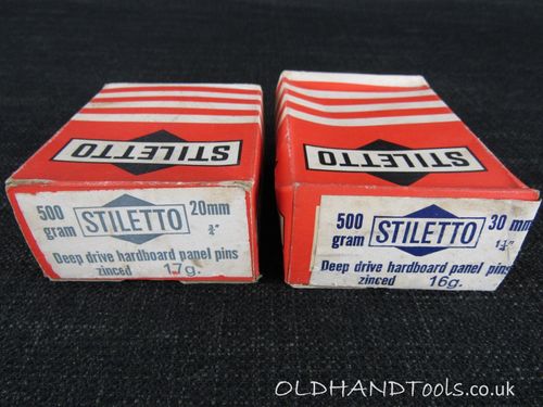 2 Boxes of STILETTO Hardboard Panel Pins - 20mm & 30mm