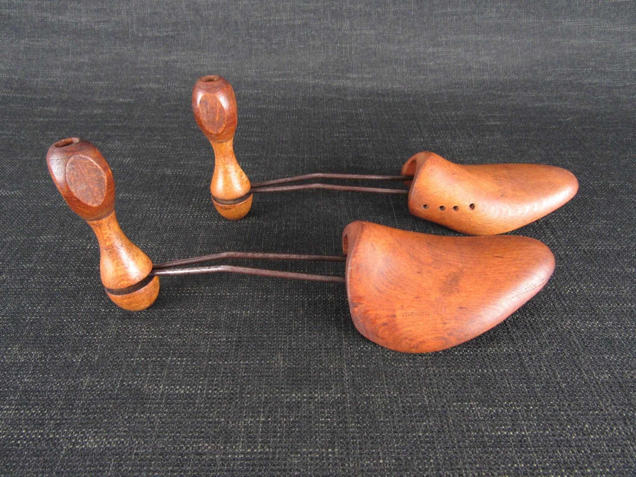Pair of MELTONIAN Vintage Wooden Shoe Keepers or Trees - Shoe Lasts