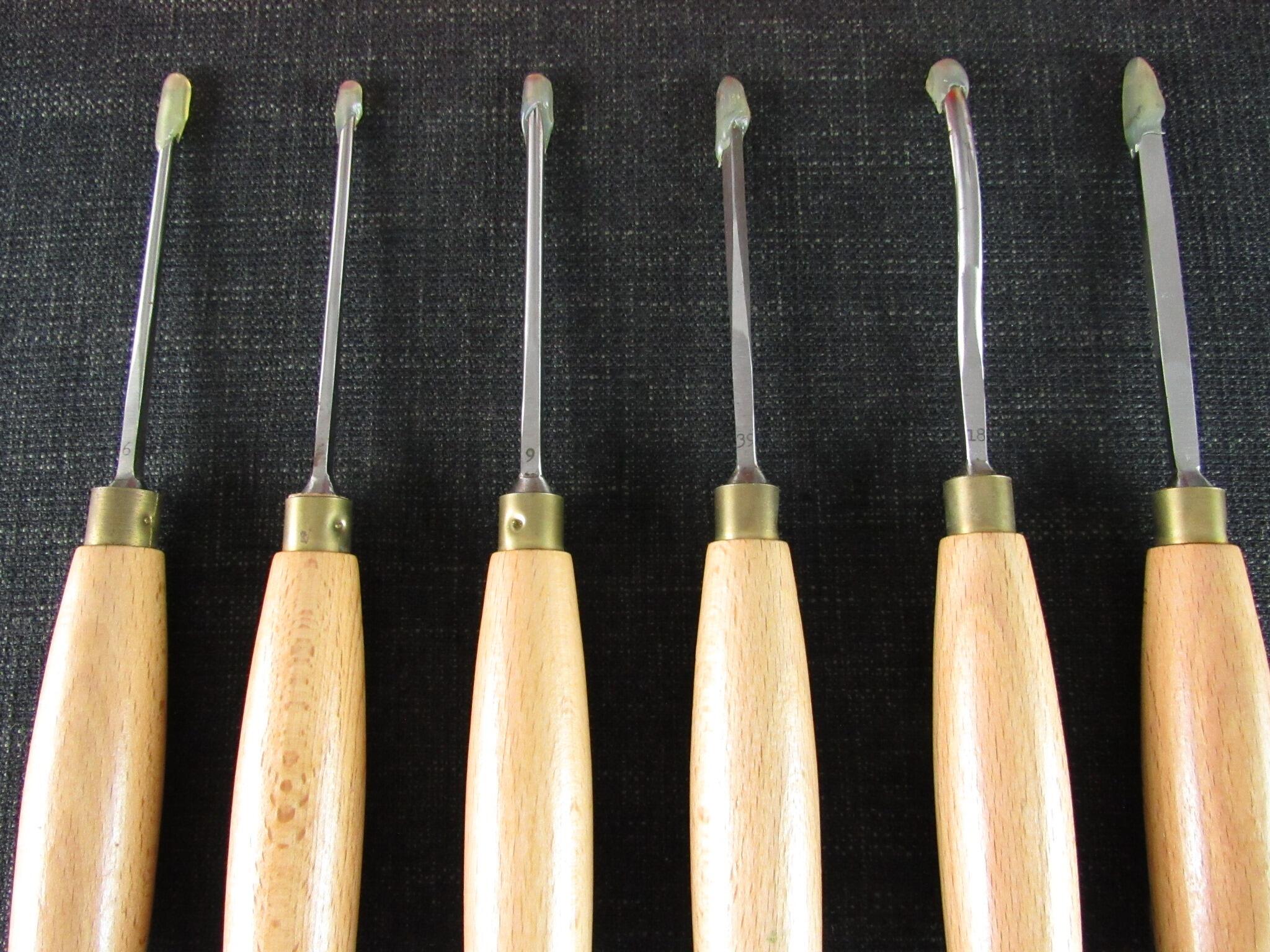 ASHLEY ILES Supplementary Set 2 of 6 Carving Tools - Unused
