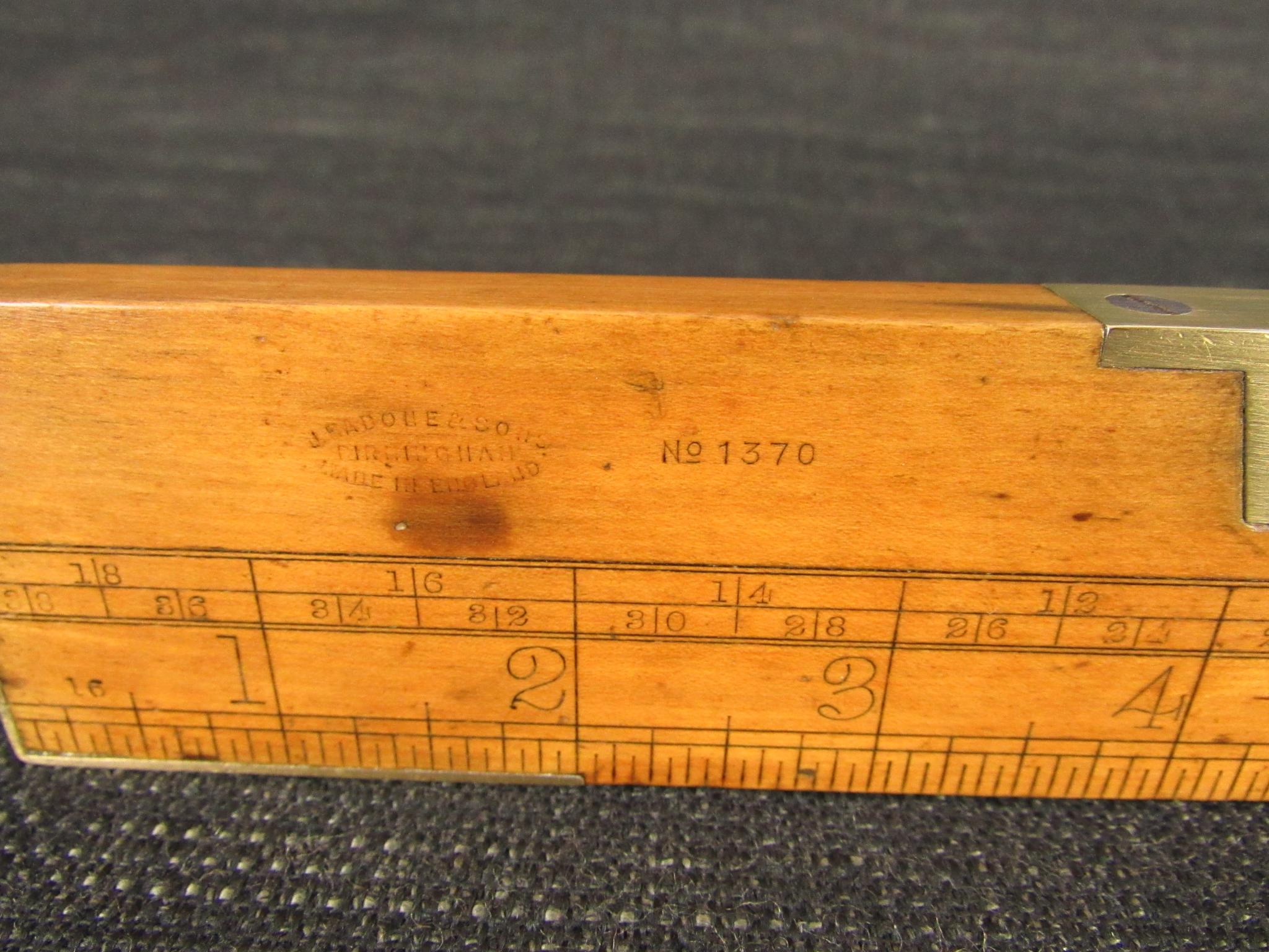 12 inch RABONE 1370 Boxwood Rule & Plumb Level