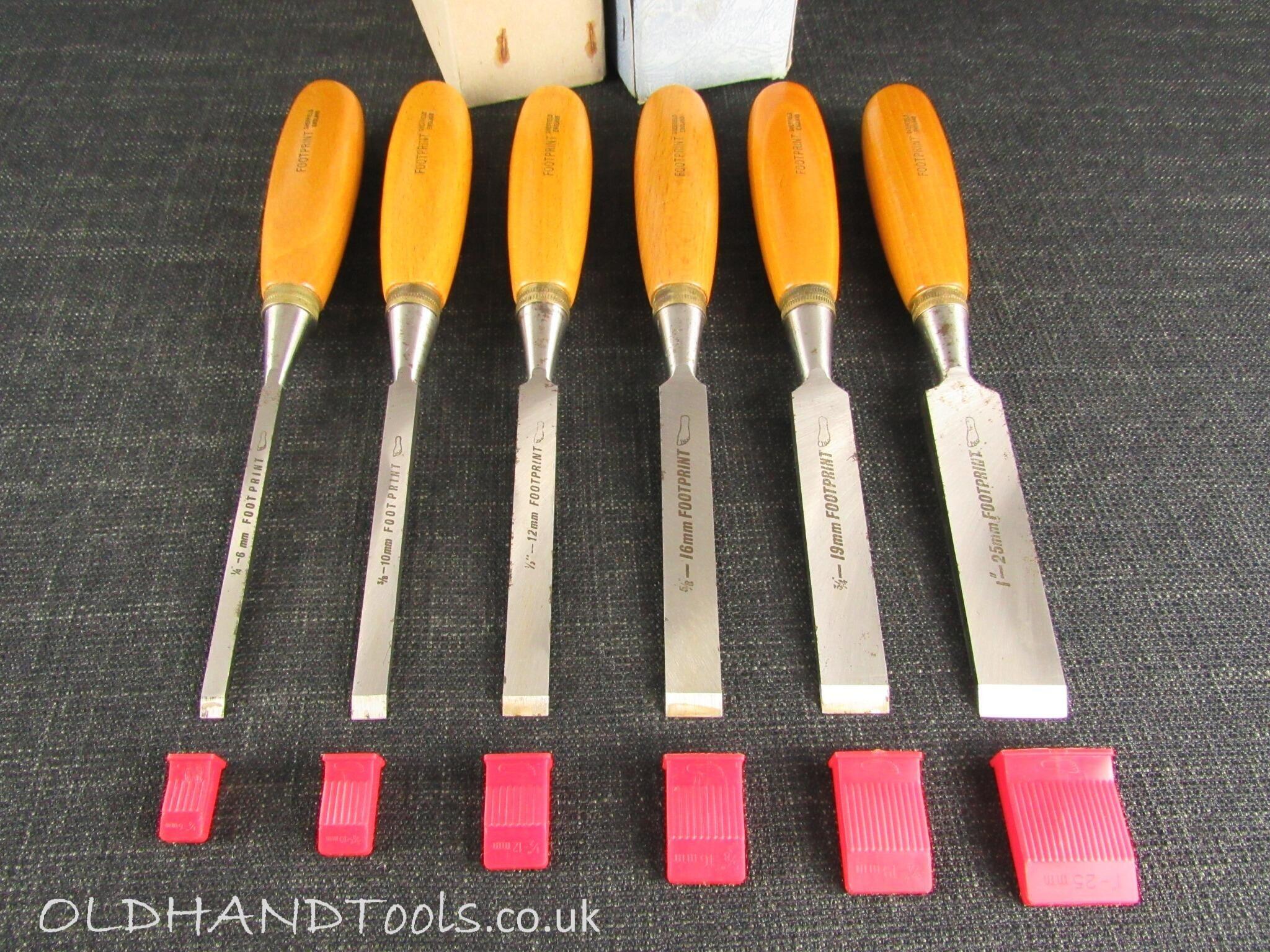 NEW OLD STOCK Set of Four FOOTPRINT Wood Chisels - 91622